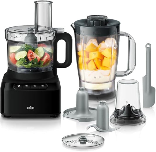 Braun PureEase Food Processor 800 Watt 2.1 Liter - FP3132BK