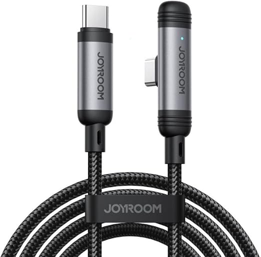 JOYROOM S-A56 EnjoyX Series 90° Fast Charging Data Cable Type-C to Type-C - 60W - 1.2m - Black