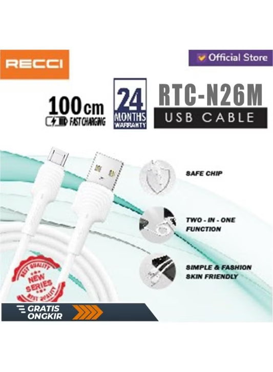 RECCI USB Cable Shell Micro RTC-N26M White