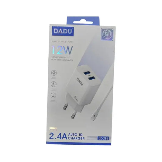 DADU Chargeur 12W Type-C 2.4A 2 USB DC-286