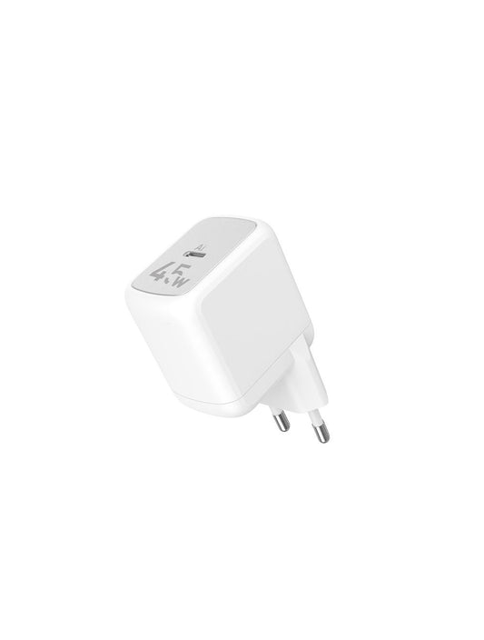 LAVVENTO (MP545) Mini GaN 45W Power Adapter with USB-C Cable 1M - White