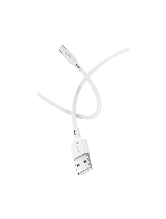 E-train USB-A to Micro Cable 1M - White