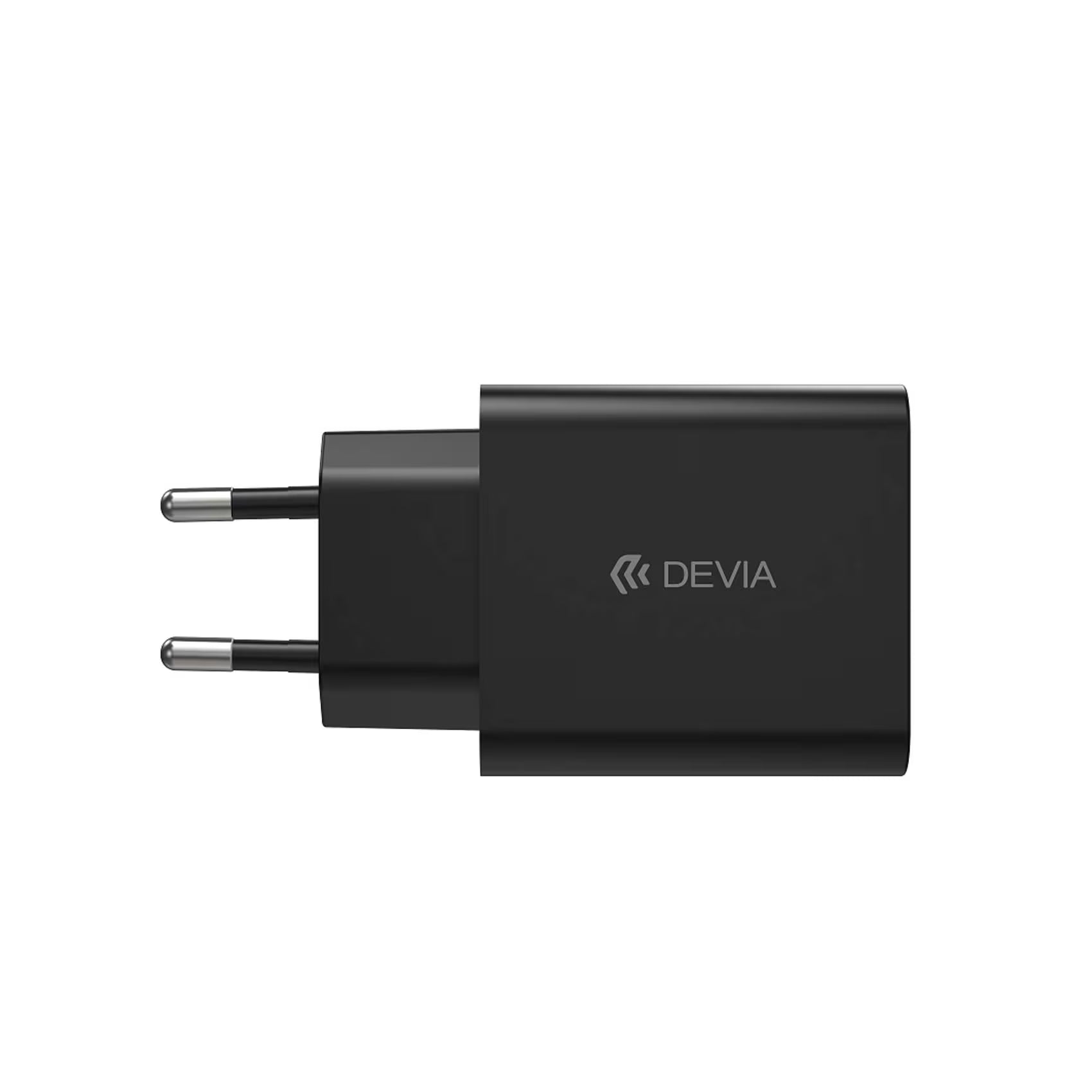 DEVIA Rocket Series Quick Charger 45W PD Set With USB-C Cable MP-72-4 - Black