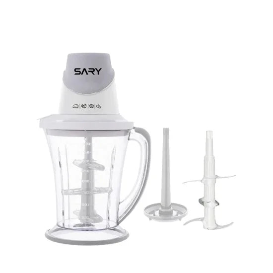 SARY Electric Chopper 2 Liter 6 Blades 500W SR-CH210035-EG - White Clear