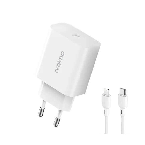 Oraimo PowerCube 20 Charger Kit OCW-E106S+CL55 20W PD - White