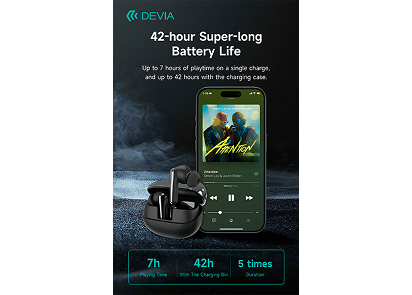 DEVIA Wireless Earphone ANC HP-72-B - Black
