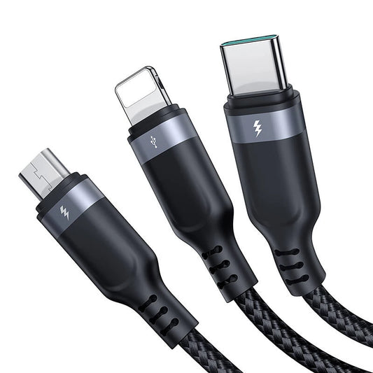 JOYROOM 3-in-1 Data Cable USB-A to Lightning+Type-C+Micro S-A18
