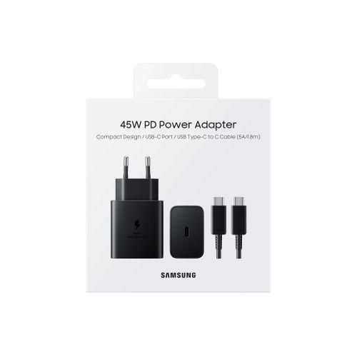 Samsung 45W PD Power Adapter Type-C to Type-C with Cable (5A/1.8) Black