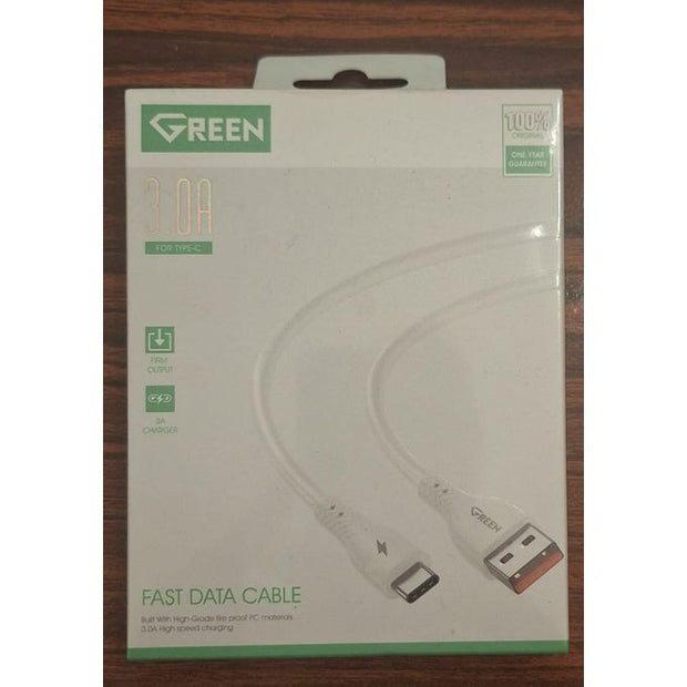 GREEN GE-C024 USB-A to USB-C Cable – Fast Charging 3A GE-C024