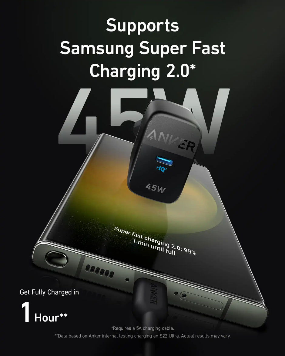 Anker Home Adapetr 313 Fast Charger 45W A2643G11 - Black