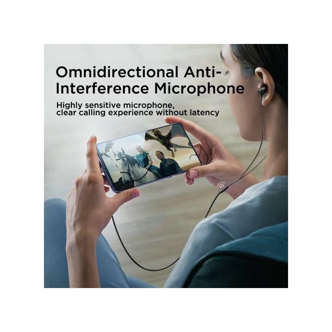 Joyroom JR-EC06 USB-C in-ear headphones - gray