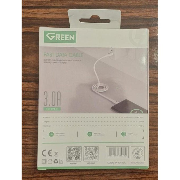 GREEN GE-C024 USB-A to USB-C Cable – Fast Charging 3A GE-C024