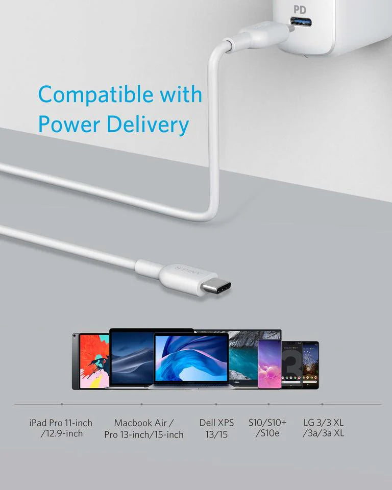 anker powerline II USB-C to USB-C 2.0 6ft - White