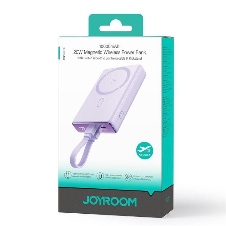JoyRoom JR-PBM01 Magnetic Wireless Power Bank 10000mAh 20W - Purple