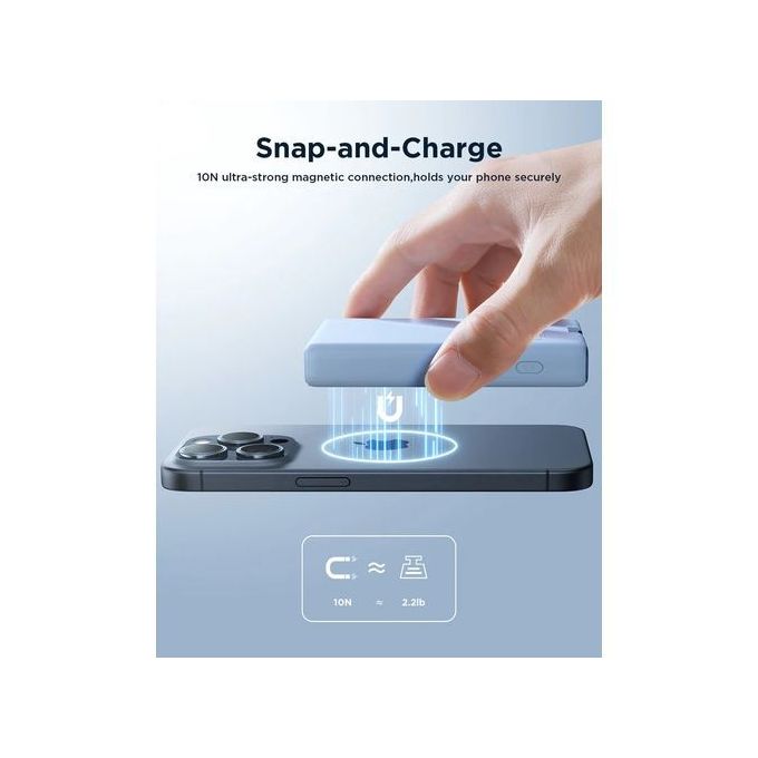 JoyRoom JR-PBM01 Magnetic Wireless Power Bank 10000mAh 20W - Blue