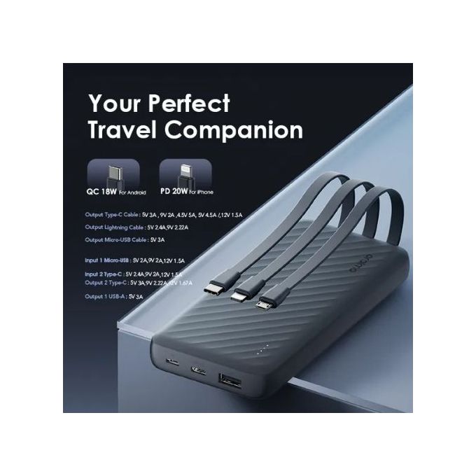 oraimo Slice Link Pro 10000mAh 22.5W Power Bank - OPB-7101- Gray