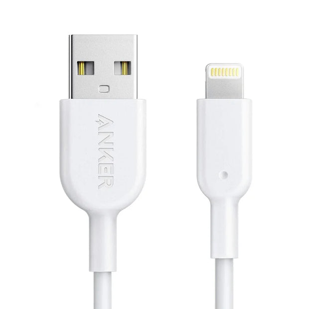 anker powerline II with lightning 3ft NEW  White