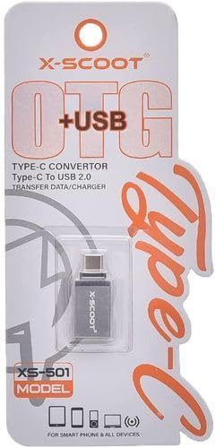 X-SCOOT XS-501 OTG Cable Convertor USB 2.0 to Type-C - Silver