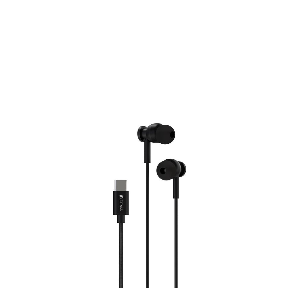 Devia M1 Metal Wired Earphone Type-C - Black
