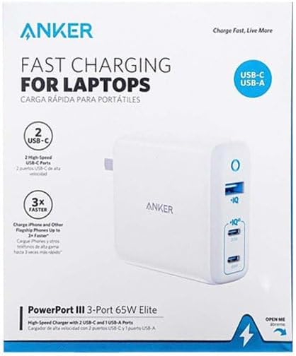 anker power port III 3-port 65W - White
