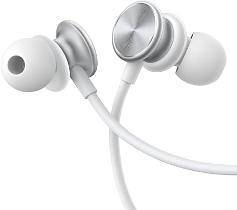 Joyroom Wired Series JR-EW03 Metal wired in-ear headphones - silver