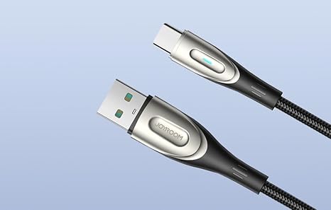 Joyroom SA27- Star-Light Series 3A USB-A to Type-C Fast Data Cable 1.2 Meter Length - Black