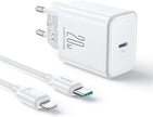 Joyroom JR-TCF06 Fast charger with USB-C 20W PD - White