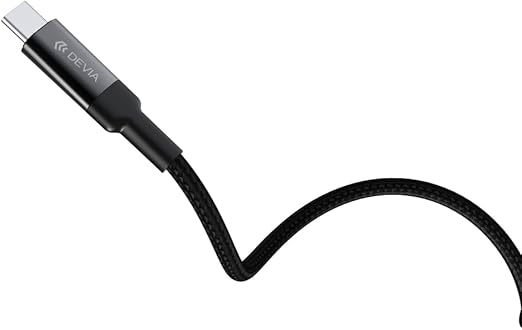 Devia MP710 Type-C Cable Extreme Speed 100W PD Support Fast Charging for All Laptops & Phones 1.5M - Black