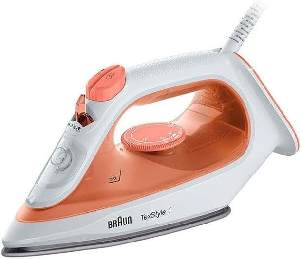 Braun Texstyle 1 Iron  1900 Watt  White/ORANGE – SI1009OR