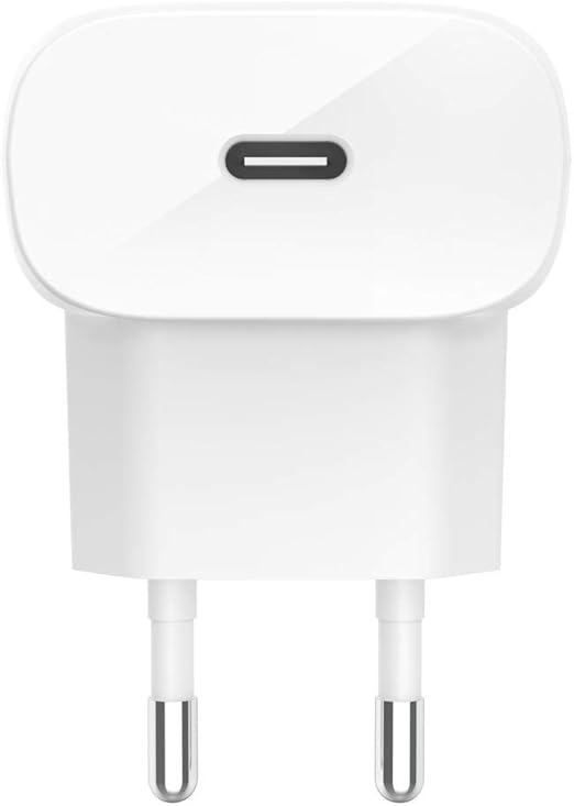 Belkin 18W USB-C PD Wall Charger + USB-C to Lightning Cable White