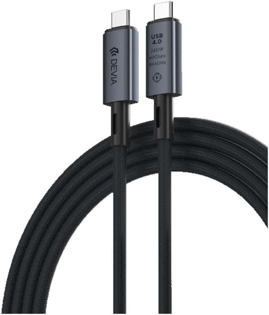 DEVIA EC641 Extreme Speed Series USB4.0 Full Functional Cable 40GB 240W 8K 60HZ 1M - Black