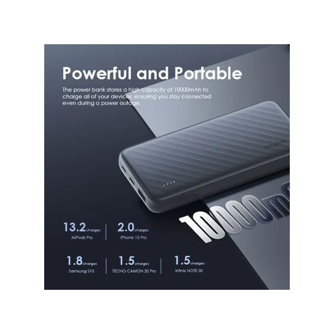 oraimo Slice Link Pro 10000mAh 22.5W Power Bank - OPB-7101- Gray