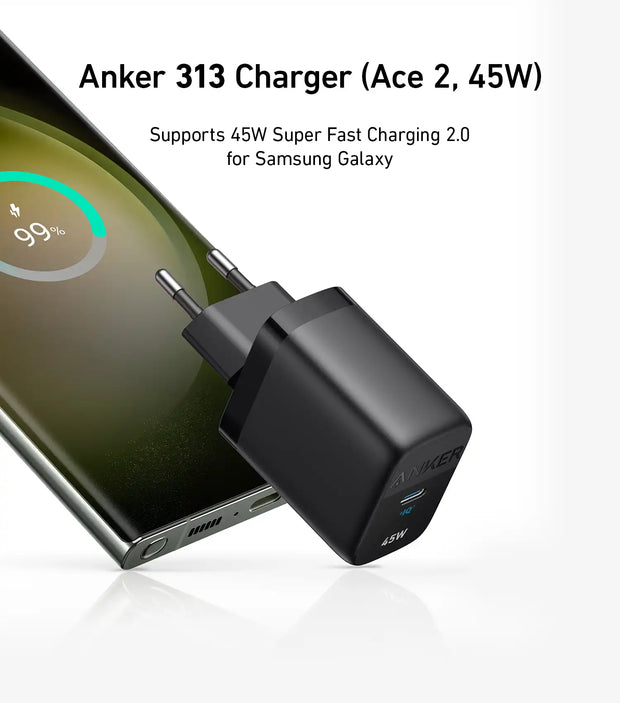 Anker Home Adapetr 313 Fast Charger 45W A2643G11 - Black
