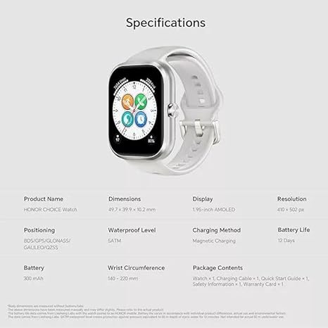 Honor Choice Smart Watch BOT-WB01 - White