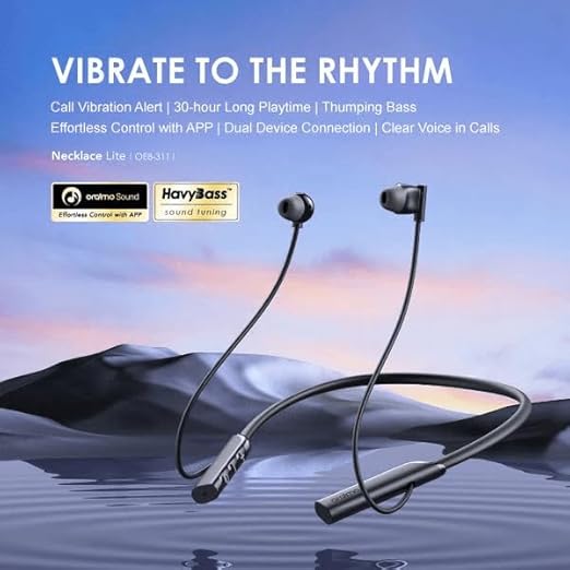 Oraimo Necklace Lite OEB-311 Bluetooth Neckband Wireless in Ear Earphones - Blue