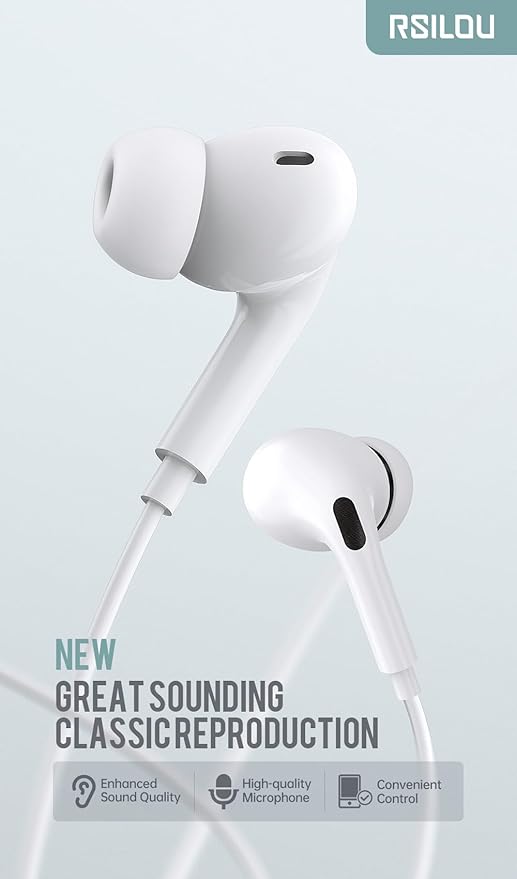 RSILOU Wired Earphone 3.5 M R3502