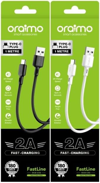 oraimo RobustLine 2A 1M Type-C Cable OCD-114C