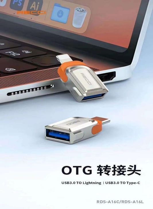 Recci RDS-A16C Type-C to USB 3.0 OTG Cable Adapter
