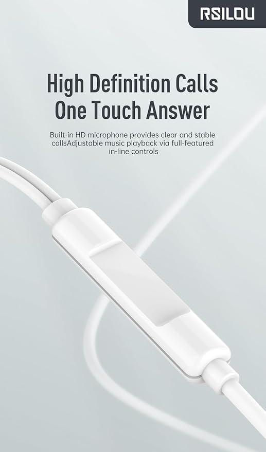 RSILOU Wired Earphone 3.5 M R3502