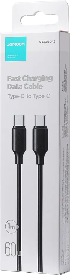 Joyroom Fast Charging Data Cable T.c To T.c 60W A9 Black