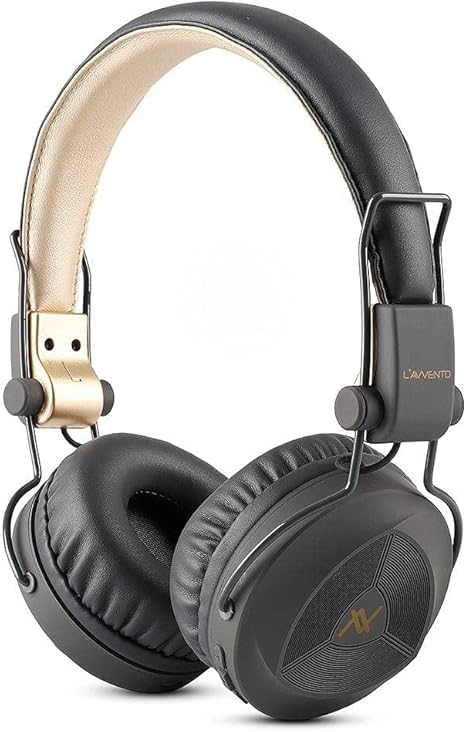 LAVVENTO (HP236) Headphone With Mic Turbo Bass Mode - Gray Gold inner