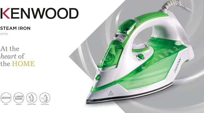 Kenwood Steam Iron 2600 Watt Green - STP70.000WG