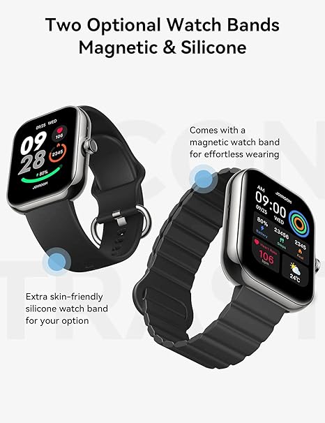 Joyroom JR-FT5 Plus Smartwatch - 1.96  Screen  Sports Watch with Call Answering - Black