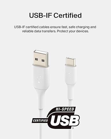 Belkin BOOSTCHARGE USB-C to USB-A Cable 1m White