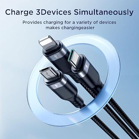 JOYROOM 3-in-1 Data Cable USB-A to Lightning+Type-C+Micro S-A18