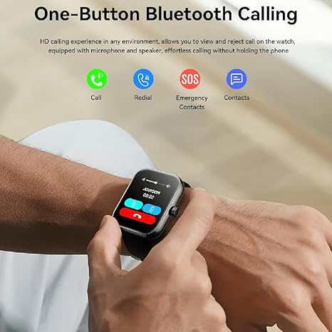 Joyroom JR-FT5 Plus Smartwatch - 1.96  Screen  Sports Watch with Call Answering - Black
