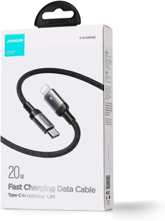 Auto Power-Off Fast Charging Data Cable Type-C to Lightning 30W