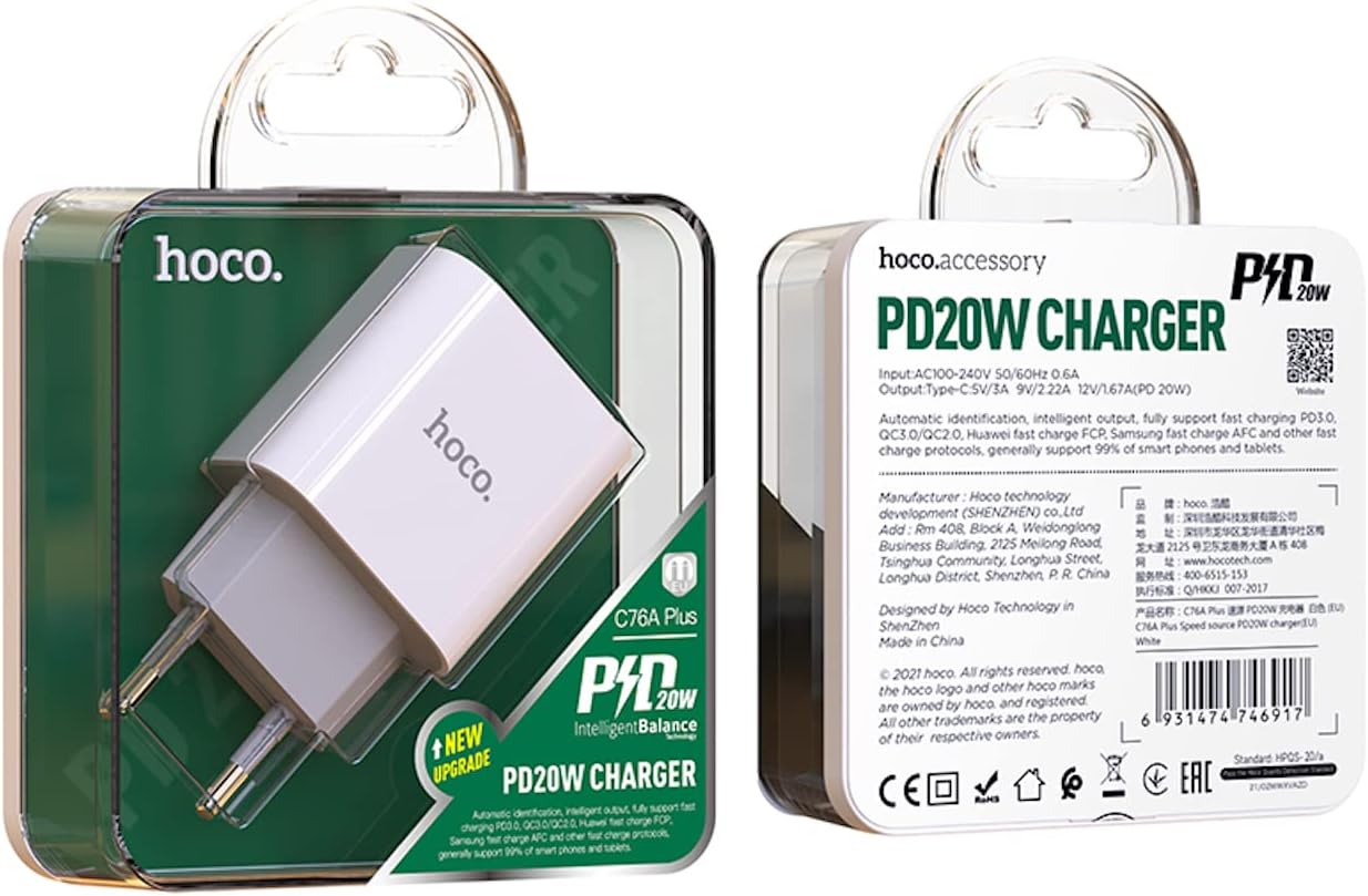 hoco PD 20W Adapter C76A Plus