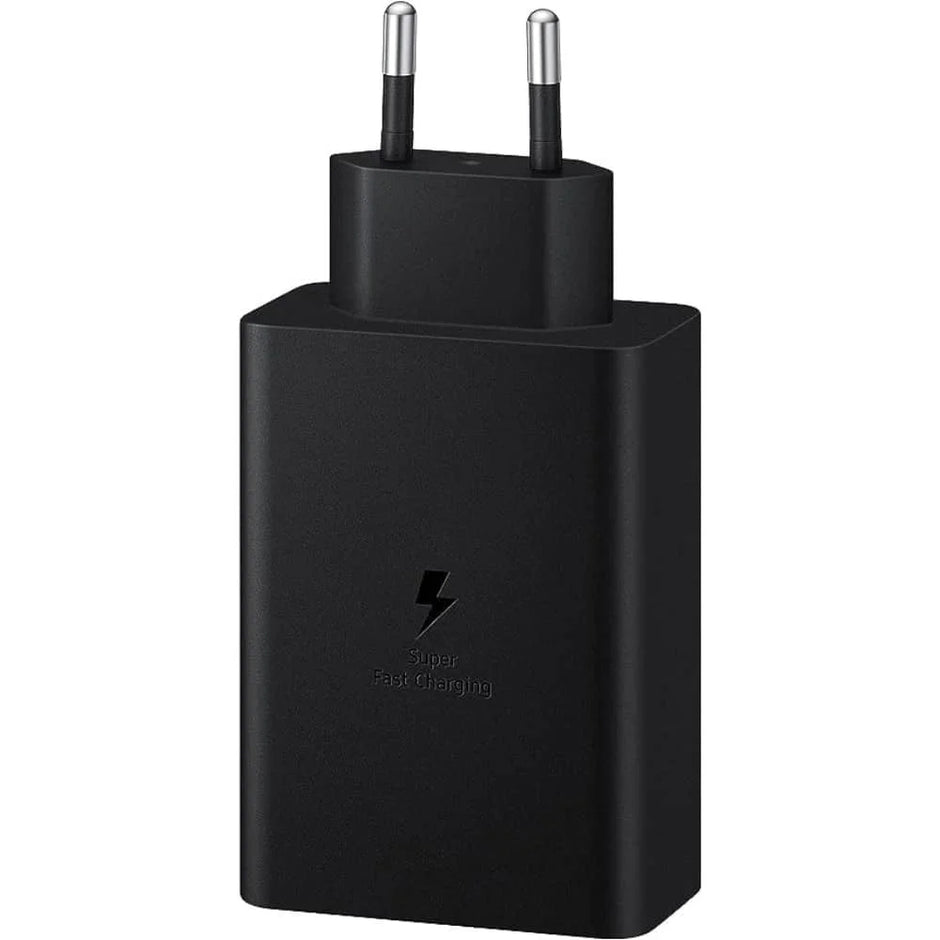 Samsung 65W PD Power Adapter Trio USB-C 2 Ports USB-A Port Black