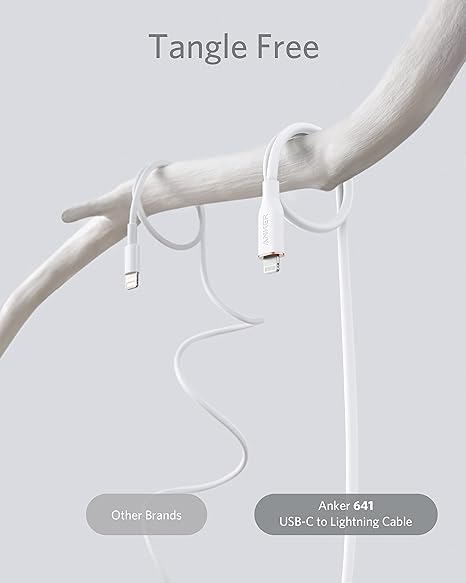 anker powerline III usb-c cable whit lightning connector white